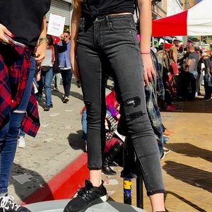 🧡Pistola 25, ankle dark gray / faded black jeans